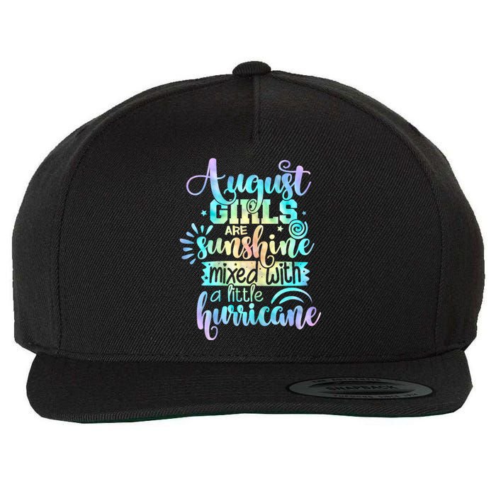 Womens August Girl Birthday Tie Dye Wool Snapback Cap