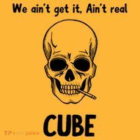 We Ain't Get It, Ain't Real CUBE Pom Pom 12in Knit Beanie