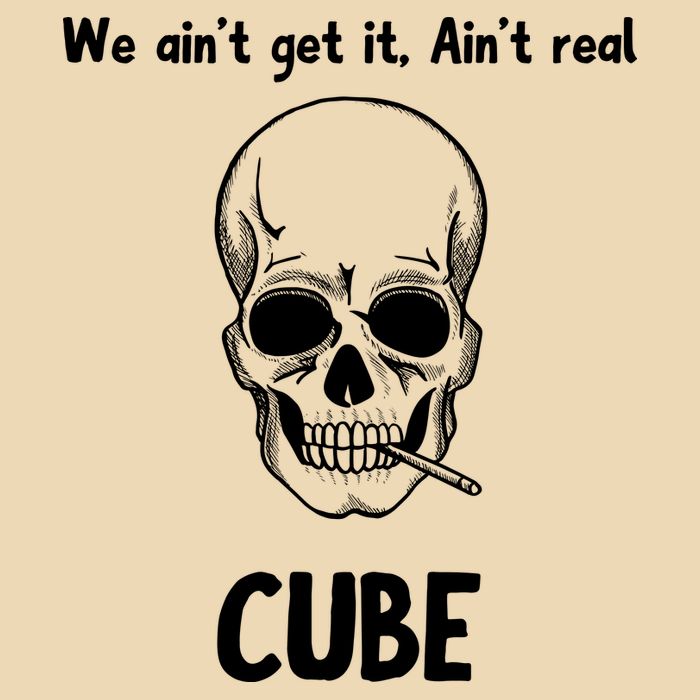 We Ain't Get It, Ain't Real CUBE Drawstring Bag