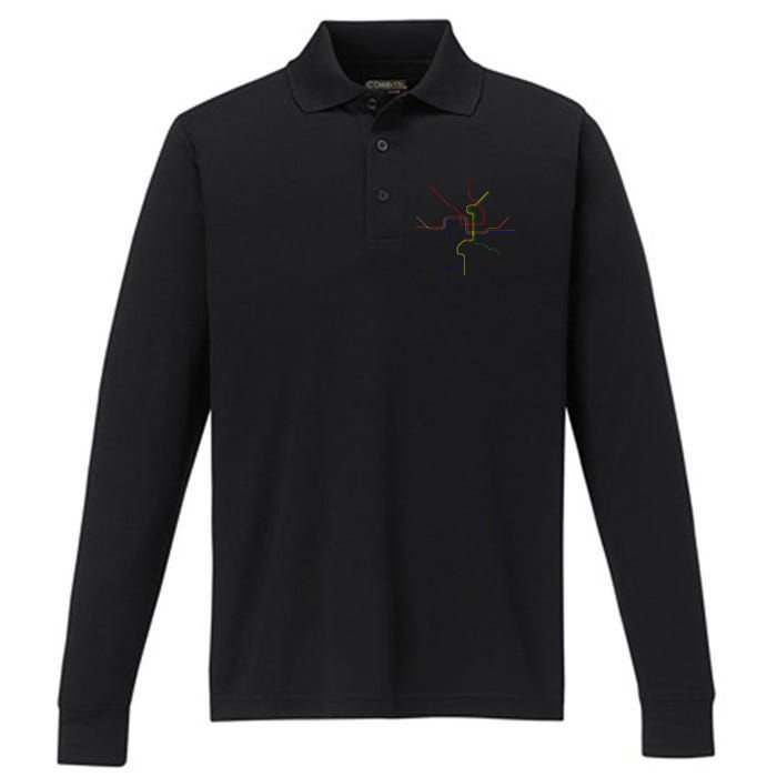 We Are Golden Together 50 Years 50th Wedding Anniversary Performance Long Sleeve Polo