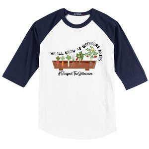 We All Grow At Different Rates Baseball Sleeve Shirt