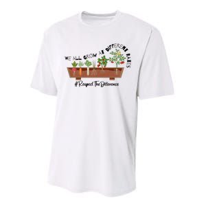 We All Grow At Different Rates Performance Sprint T-Shirt