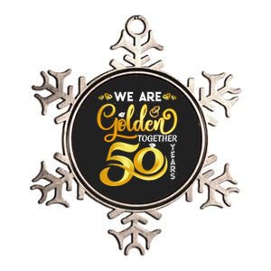 We Are Golden Together 50 Years 50th Wedding Anniversary Metallic Star Ornament