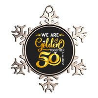 We Are Golden Together 50 Years 50th Wedding Anniversary Metallic Star Ornament