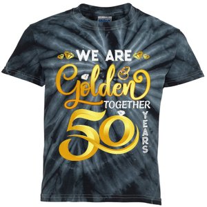 We Are Golden Together 50 Years 50th Wedding Anniversary Kids Tie-Dye T-Shirt