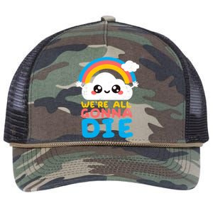 We&X27;Re All Gonna Die Retro Rope Trucker Hat Cap