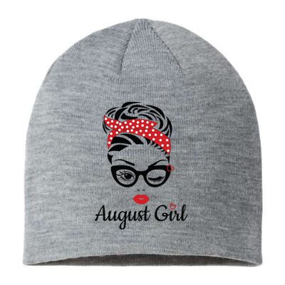 Women August Girl Birthday Women Girl Born August Birthday Sustainable Beanie