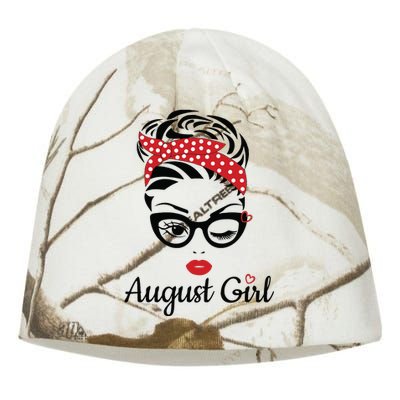 Women August Girl Birthday Women Girl Born August Birthday Kati - Camo Knit Beanie