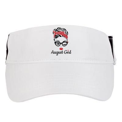 Women August Girl Birthday Women Girl Born August Birthday Adult Drive Performance Visor