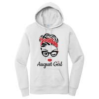 Women August Girl Birthday Women Girl Born August Birthday Women's Pullover Hoodie