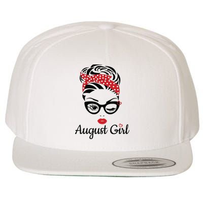 Women August Girl Birthday Women Girl Born August Birthday Wool Snapback Cap