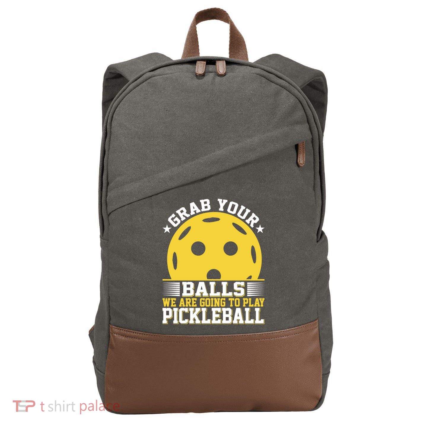 We Are Going To Play Pickleball For Pickleball Fans Cotton Canvas Backpack