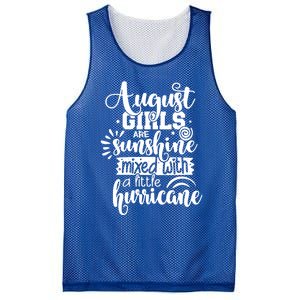 Wo August Girls Are Sunshine Mixed With Hurricane Gift Mesh Reversible Basketball Jersey Tank