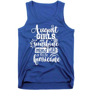 Wo August Girls Are Sunshine Mixed With Hurricane Gift Tank Top