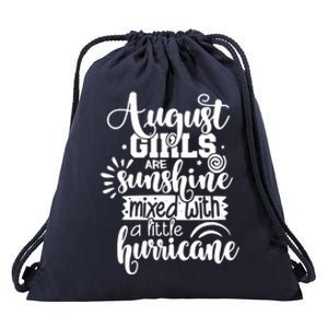 Wo August Girls Are Sunshine Mixed With Hurricane Gift Drawstring Bag