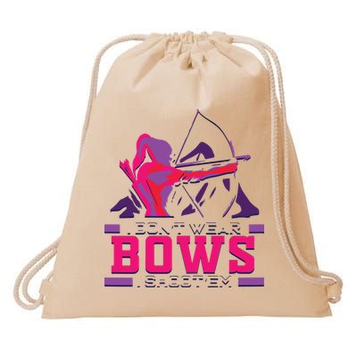 Womens Archery Gift For Woman Archer Bow And Arrow Hunter Lady Drawstring Bag