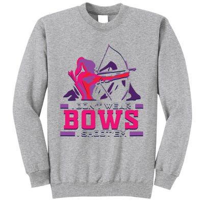 Womens Archery Gift For Woman Archer Bow And Arrow Hunter Lady Tall Sweatshirt