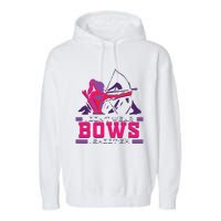 Womens Archery Gift For Woman Archer Bow And Arrow Hunter Lady Garment-Dyed Fleece Hoodie