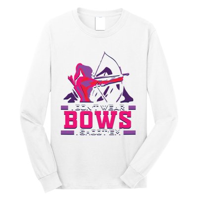 Womens Archery Gift For Woman Archer Bow And Arrow Hunter Lady Long Sleeve Shirt