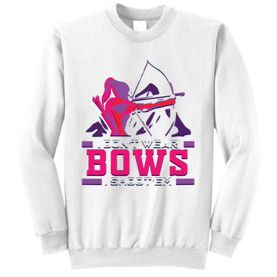 Womens Archery Gift For Woman Archer Bow And Arrow Hunter Lady Sweatshirt