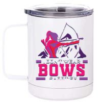 Womens Archery Gift For Woman Archer Bow And Arrow Hunter Lady 12 oz Stainless Steel Tumbler Cup