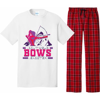 Womens Archery Gift For Woman Archer Bow And Arrow Hunter Lady Pajama Set