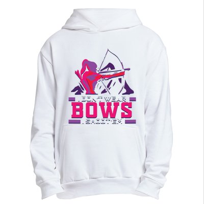 Womens Archery Gift For Woman Archer Bow And Arrow Hunter Lady Urban Pullover Hoodie