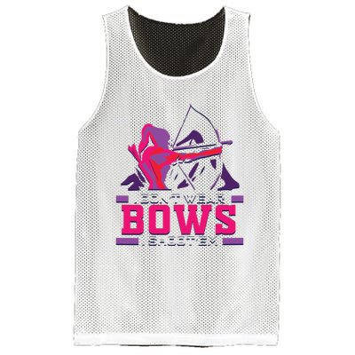 Womens Archery Gift For Woman Archer Bow And Arrow Hunter Lady Mesh Reversible Basketball Jersey Tank