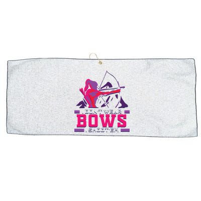 Womens Archery Gift For Woman Archer Bow And Arrow Hunter Lady Large Microfiber Waffle Golf Towel