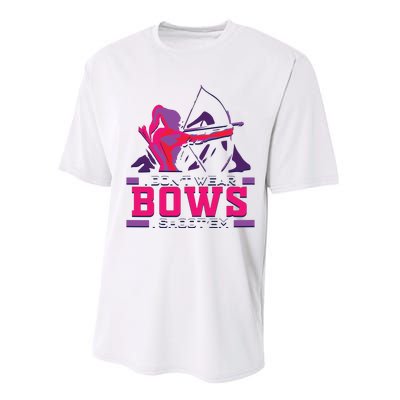 Womens Archery Gift For Woman Archer Bow And Arrow Hunter Lady Performance Sprint T-Shirt