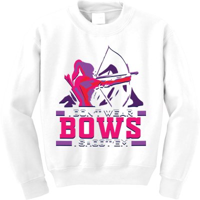 Womens Archery Gift For Woman Archer Bow And Arrow Hunter Lady Kids Sweatshirt