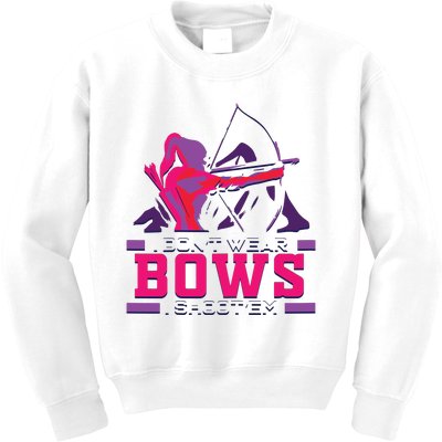 Womens Archery Gift For Woman Archer Bow And Arrow Hunter Lady Kids Sweatshirt