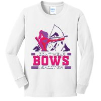 Womens Archery Gift For Woman Archer Bow And Arrow Hunter Lady Kids Long Sleeve Shirt