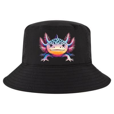 Watercolor Axolotl Gift Adults Black Cartoon Axolotl  Cool Comfort Performance Bucket Hat
