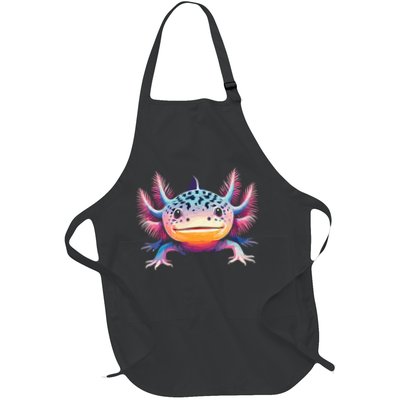 Watercolor Axolotl Gift Adults Black Cartoon Axolotl  Apron