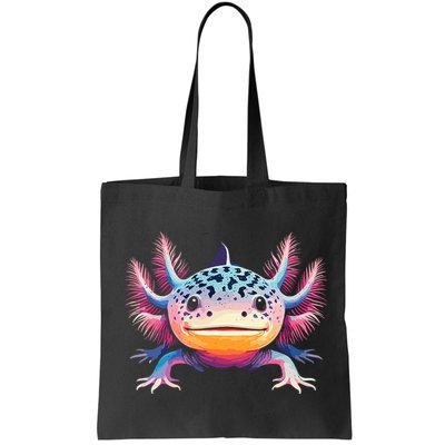 Watercolor Axolotl Gift Adults Black Cartoon Axolotl  Bag