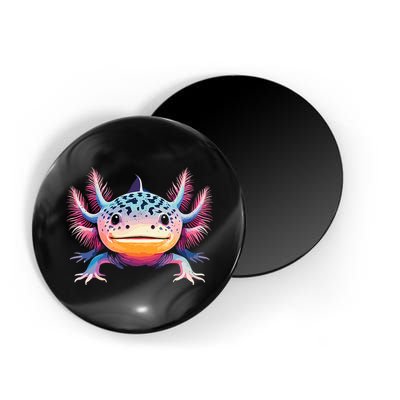 Watercolor Axolotl Gift Adults Black Cartoon Axolotl  Magnet