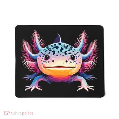 Watercolor Axolotl Gift Adults Black Cartoon Axolotl  Mousepad