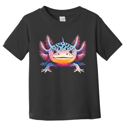Watercolor Axolotl Gift Adults Black Cartoon Axolotl  Toddler T-Shirt