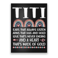 Womens A Heart Of Gold Titi Auntie Appreciation Titi Aunt Poster