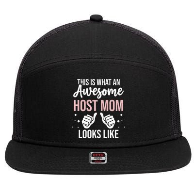 Wo Awesome Host Mom - Host Mother 7 Panel Mesh Trucker Snapback Hat