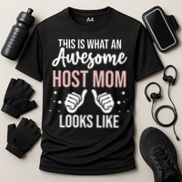 Wo Awesome Host Mom - Host Mother Cooling Performance Crew T-Shirt