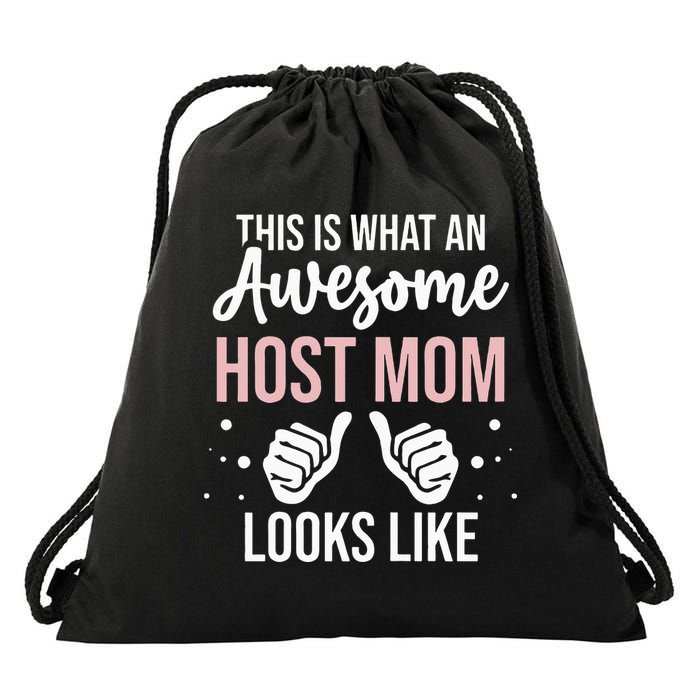 Wo Awesome Host Mom - Host Mother Drawstring Bag