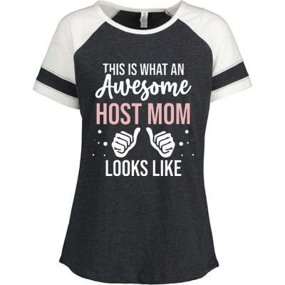 Wo Awesome Host Mom - Host Mother Enza Ladies Jersey Colorblock Tee