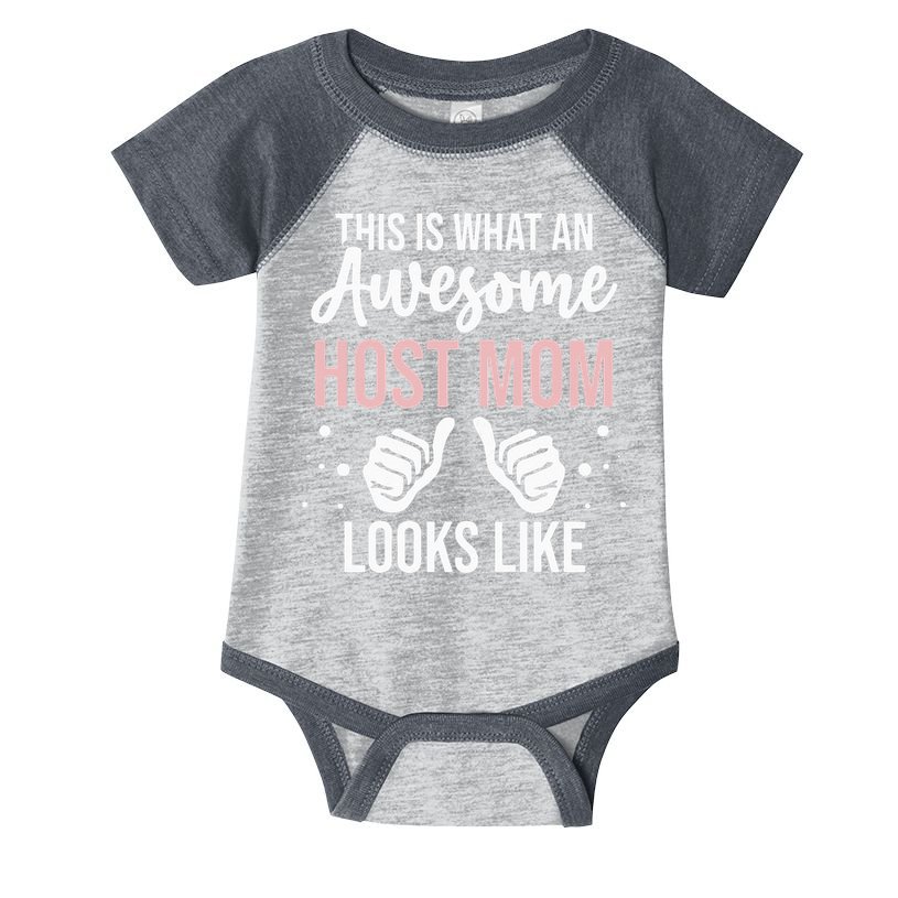 Wo Awesome Host Mom - Host Mother Infant Baby Jersey Bodysuit