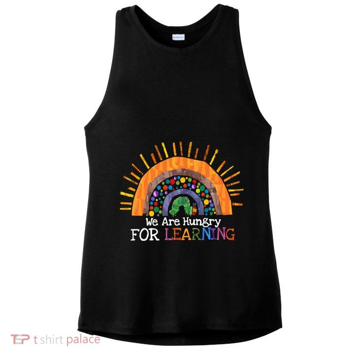 We Are Hungry For Learning Back To School Gift Ladies PosiCharge Tri-Blend Wicking Tank