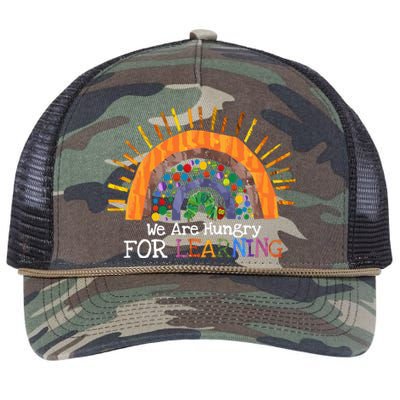 We Are Hungry For Learning Back To School Gift Retro Rope Trucker Hat Cap