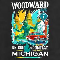 Woodward Avenue Heartbeat Of Michigan 7 Panel Mesh Trucker Snapback Hat