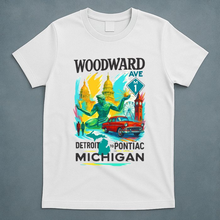 Woodward Avenue Heartbeat Of Michigan T-Shirt