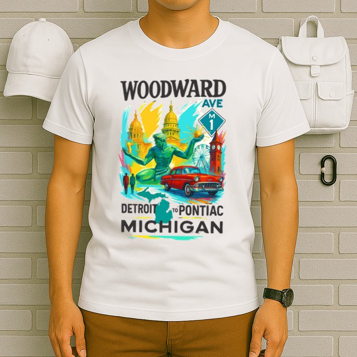 Woodward Avenue Heartbeat Of Michigan T-Shirt